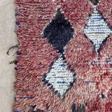Red Boujad Moroccan rug - 221 x 89 cm