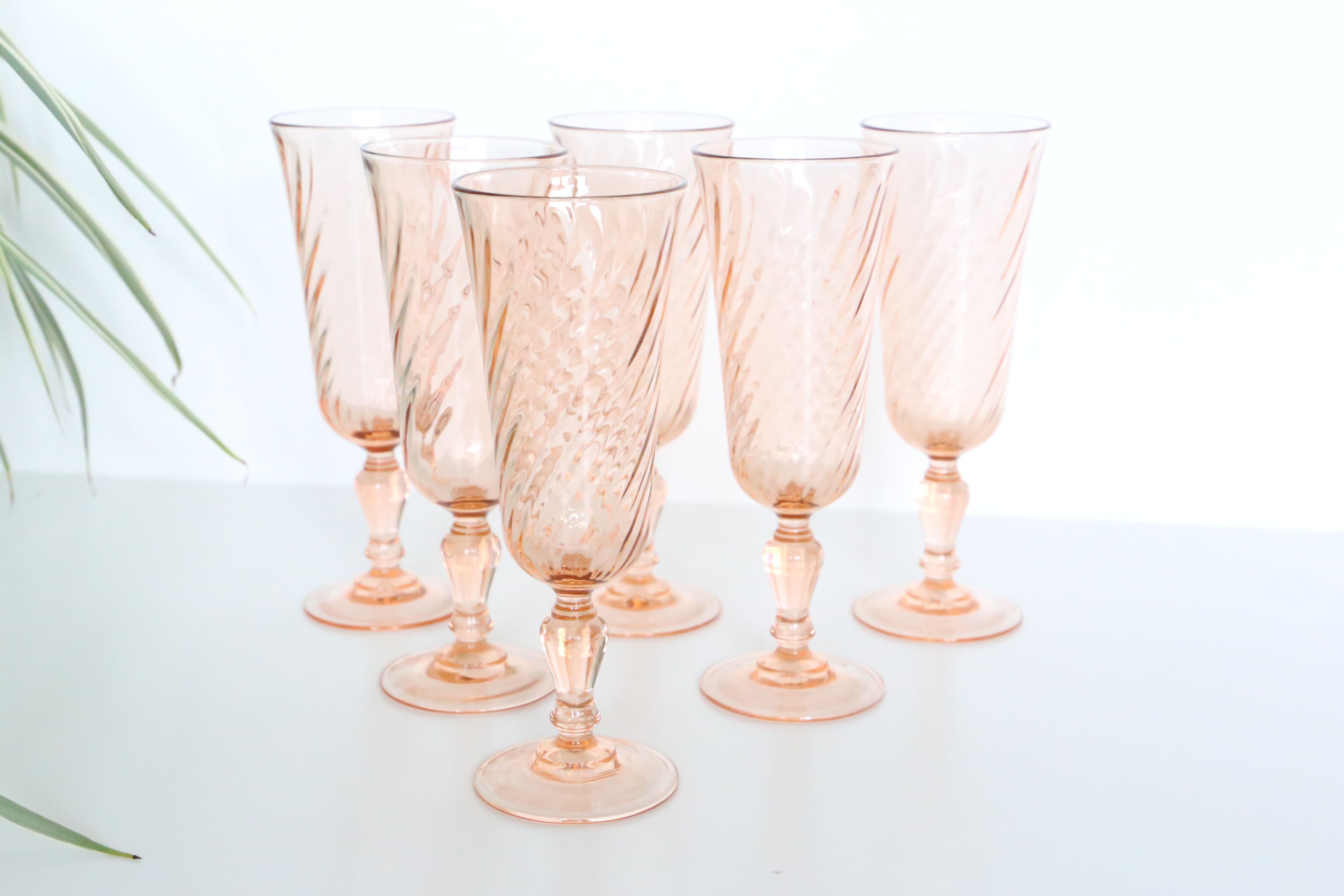 Flûtes en verre rose Rosaline, Arcoroc, lot de 6