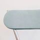 Chaise ancienne métal chromé et velours bleu