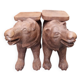 Pair of animal end tables