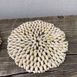 Duo de dessous de plat coquillages nacre vintage