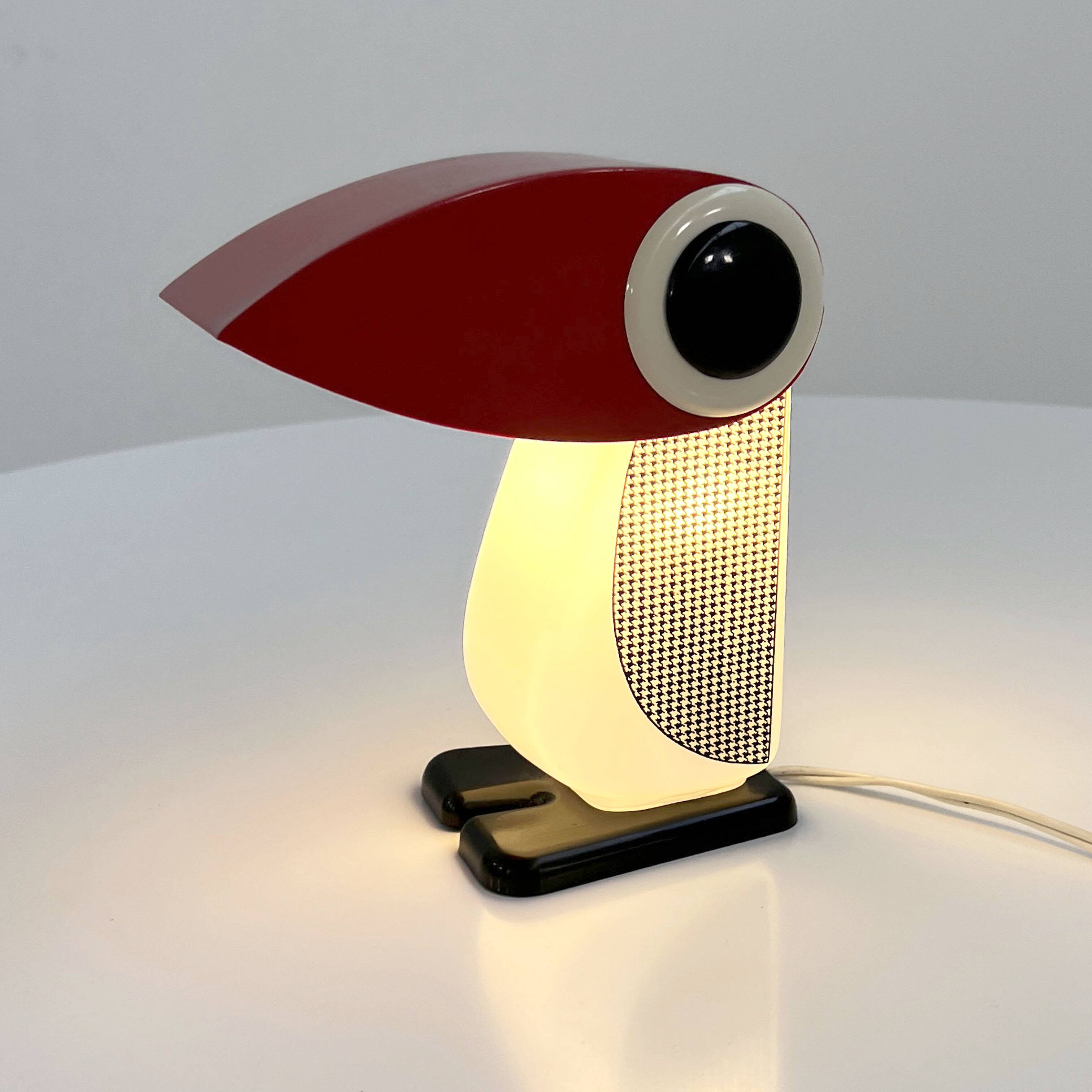 Penguin table lamp by Fernando Cassetta for Tacman, 1970