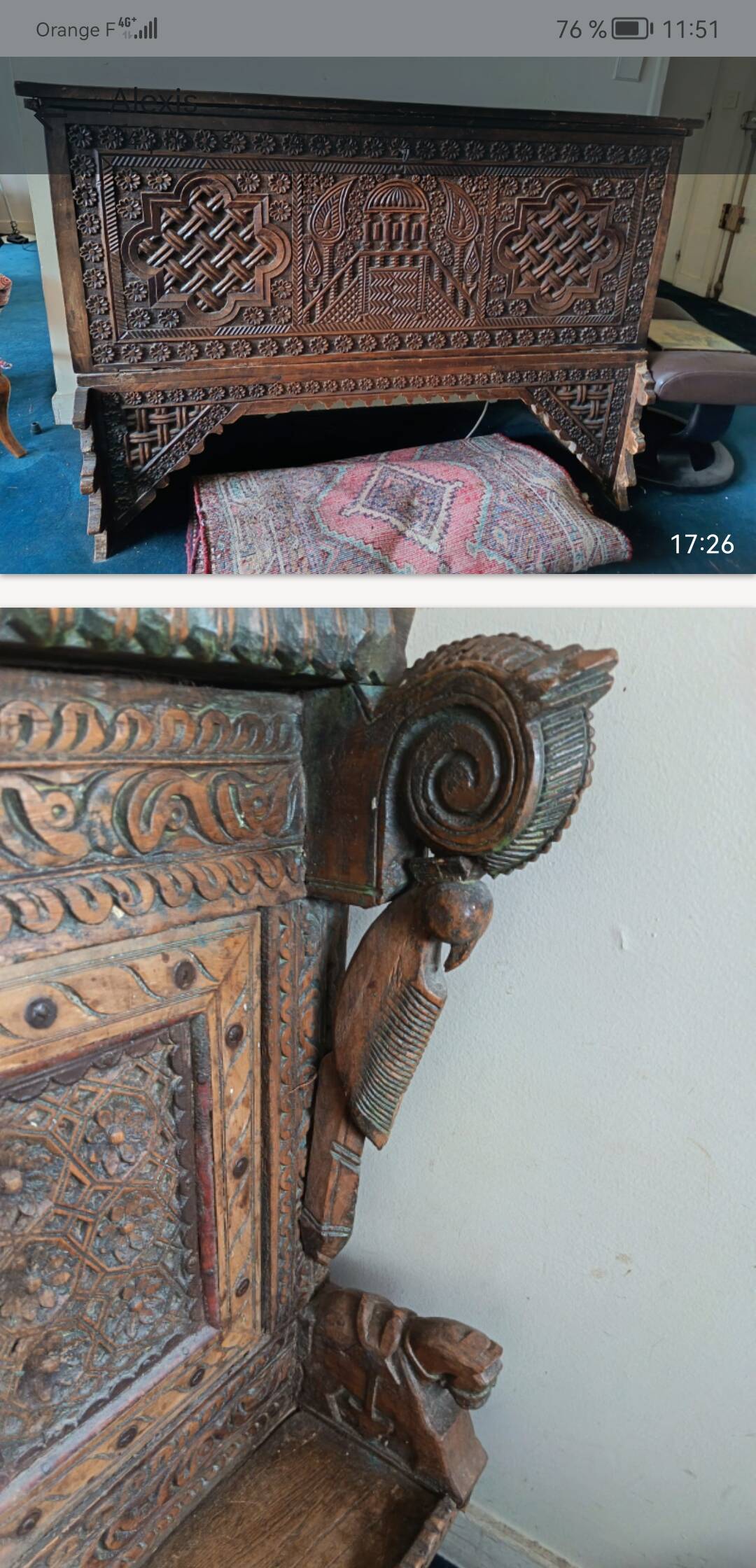 Indian buffet made of wood and iron