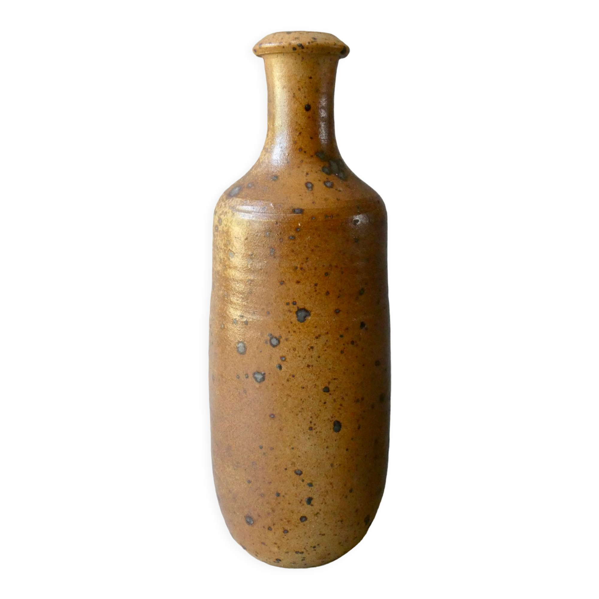 Pyrite stoneware bottle vase by Charles Gaudry