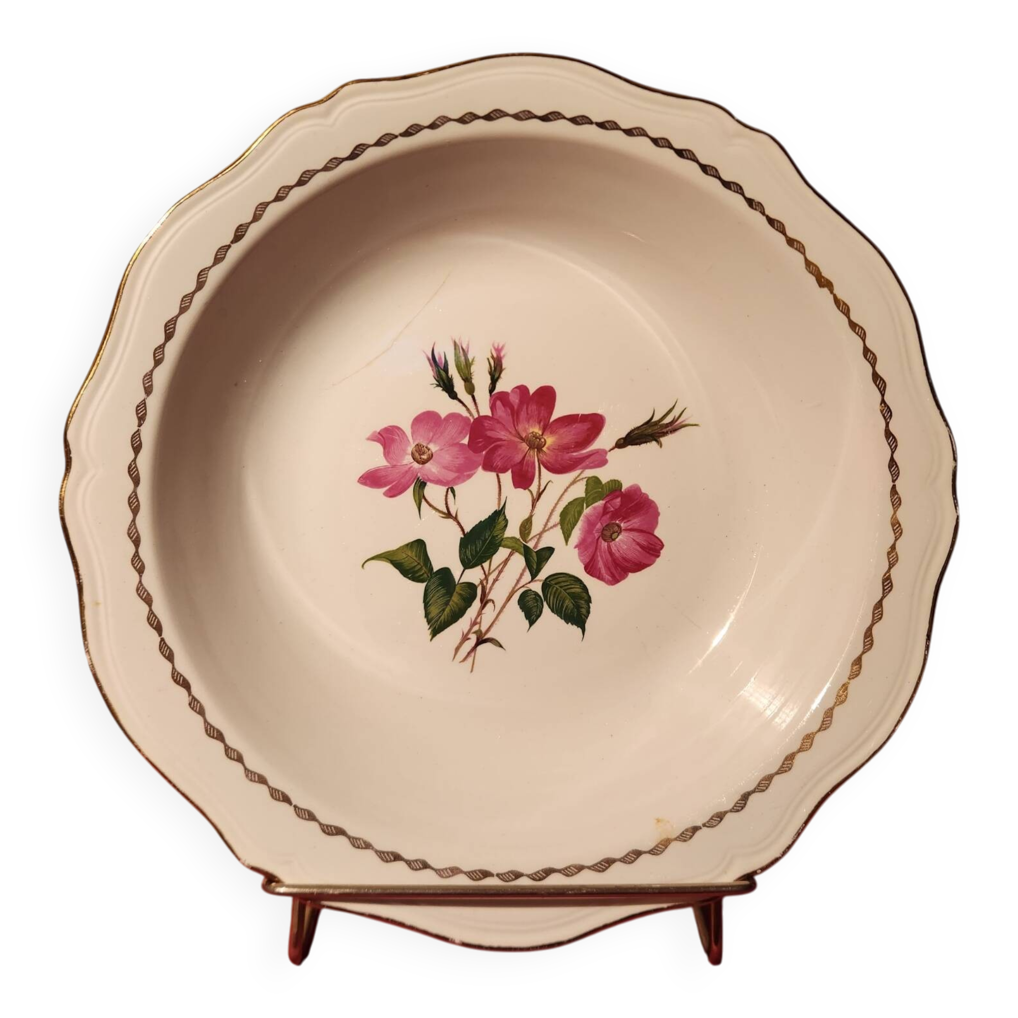 Shallow dish in Amandinoise earthenware