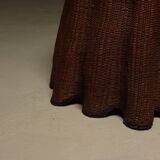 Wicker Ghost Drapery Side Table or Stand 1970s