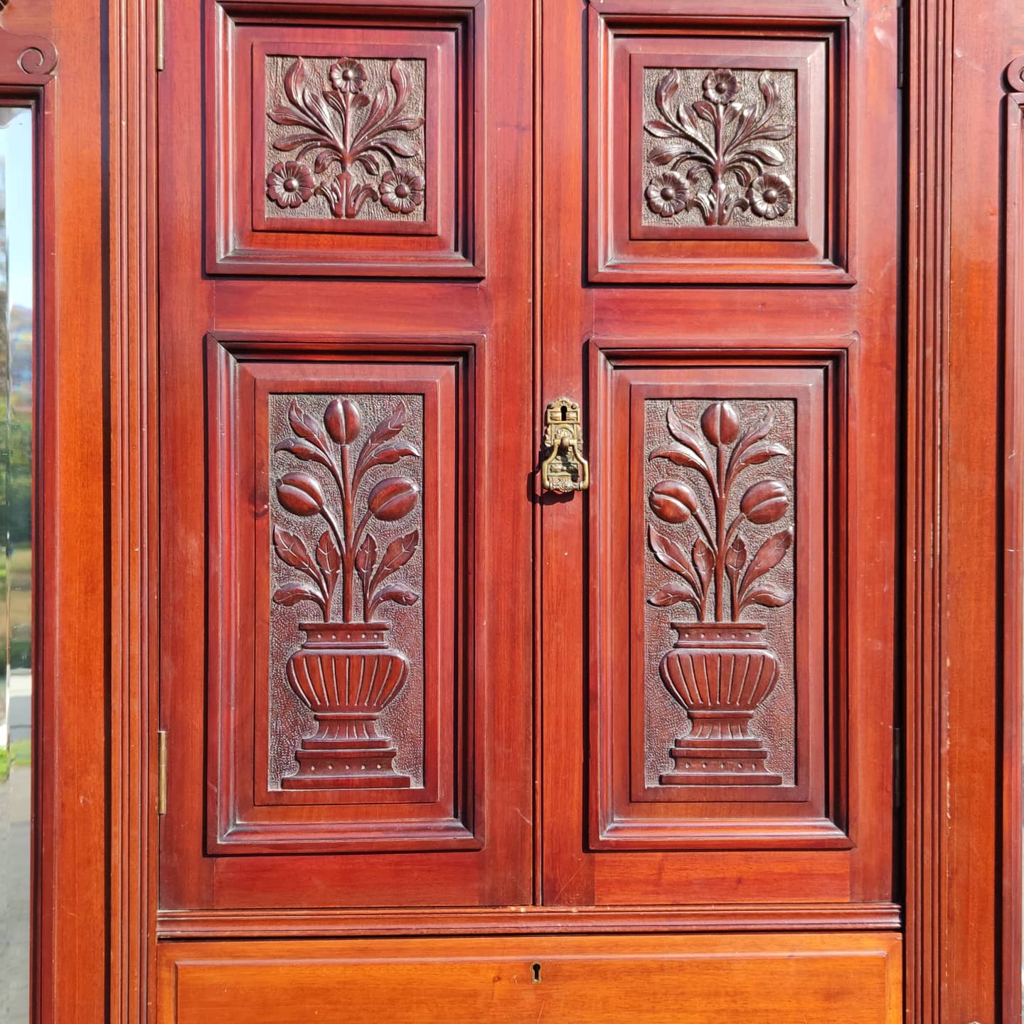 English mahogany wardrobe circa 1920