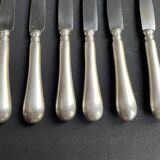 6 Table knives – Silver plated