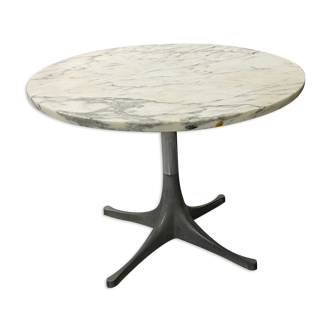 Table basse en marbre arrabescato design Georges Nelson édition herman miller circa 1960