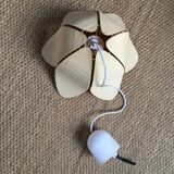 Small beige fabric flower 70's suspension