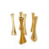 6 Ytterberg solid brass candlesticks for BCA Eskilstuna, Sweden, circa 19