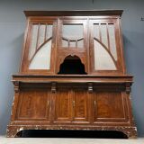 Large art deco cafe cabinet from Belgium, 1920s.