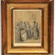 French school of the nineteenth century, "L'Aumône", pencil and gouache, nineteenth century