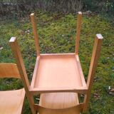 6 stackable chairs 80s schlapp mobel made in France
