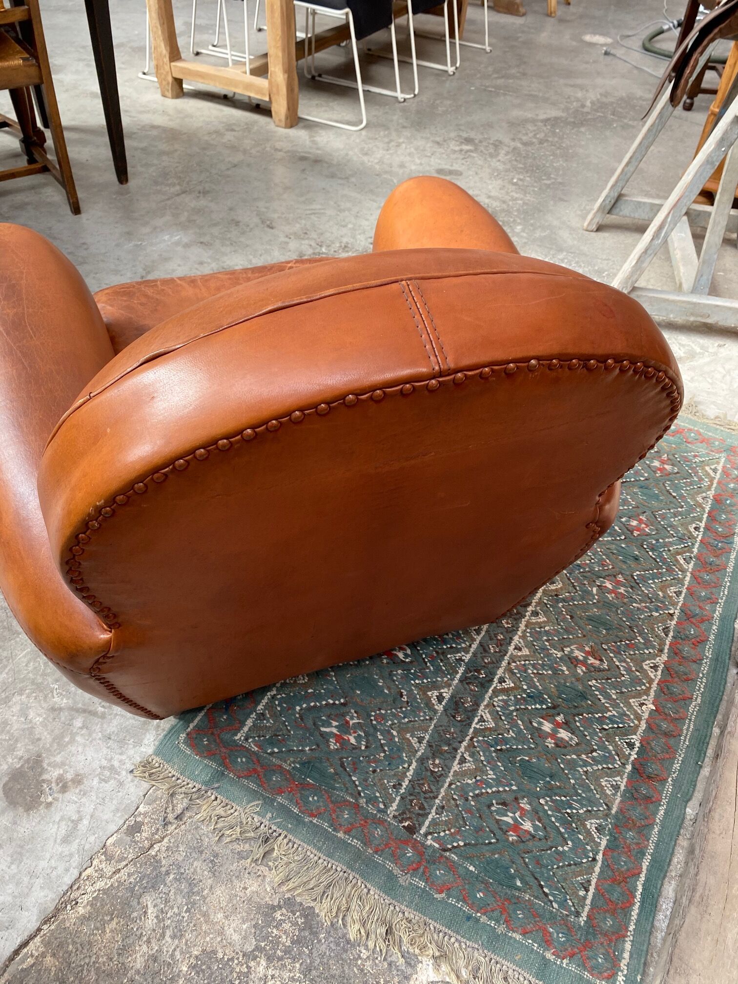 Leather club chair
