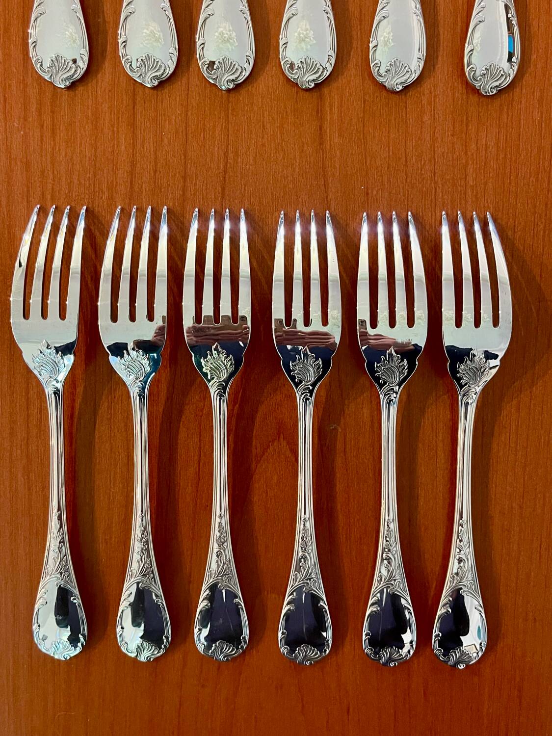Christofle Marly 6-piece fish cutlery set, excellent condition