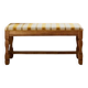 Vintage rustic oak bench after renovation