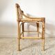 Vintage rattan desk with stool