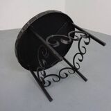 German Brutalist Side Table in Ceramic and Cast Iron, 1960s