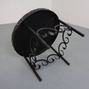 German Brutalist Side Table in Ceramic and Cast Iron, 1960s