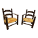 Fauteuil bois et paille Charles Dudouyt