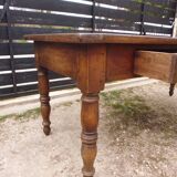 8-seater walnut farm table 199 cm 19th century