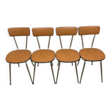 4 chaises en skaï / simili cuir