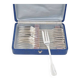 Sfam model Filet, 12 long cake forks, 16 cm, in silver-plated metal.