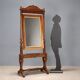Antique Louis-Philippe mirror in carved walnut, Italy, 19th century.