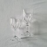 12 verres à pied vintage en cristal d´Arques