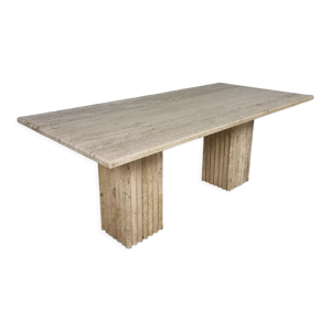 Table à manger vintage - travertin