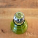 Vintage Green Decanter, Sculpted Glass Carafe, Rare Item, Wet Bar Decor