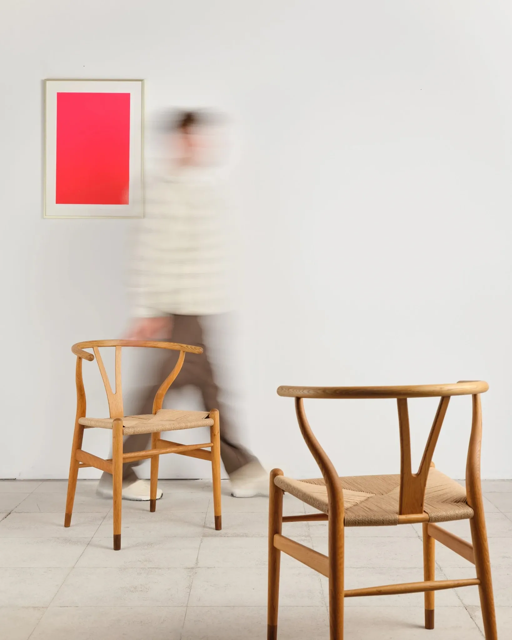 Pair of CH24 Wishbone chairs by Hans J. Wegner, Denmark, 1970s