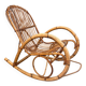 Fauteuil à bascule rocking- chair en rotin vintage adulte