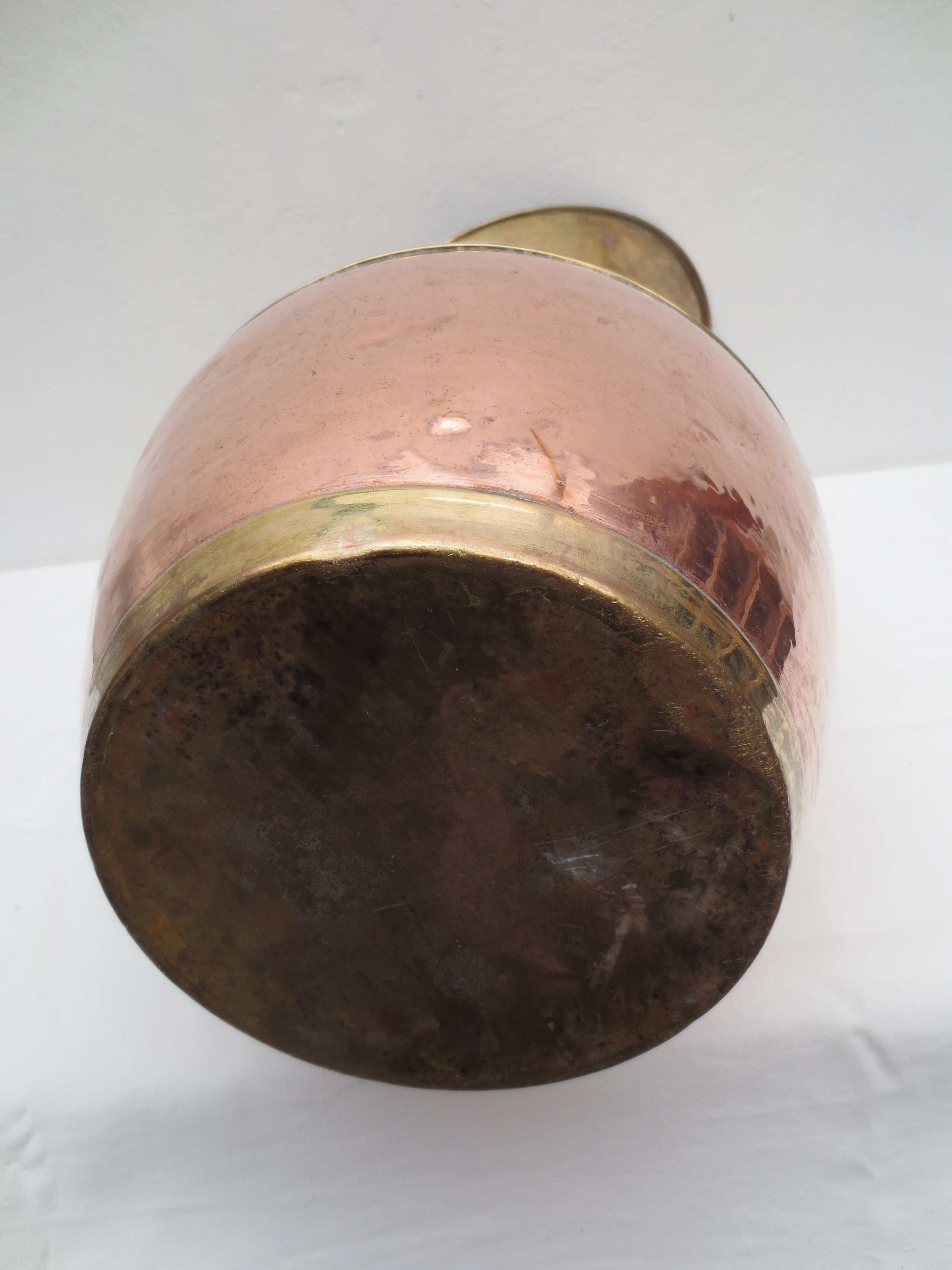 Umbrella holder, copper and brass broc