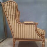 Large Louis XVI style wing chair