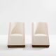 Louis Sognot pair of modernist armchairs in walnut and alpaca, 1927