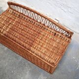 Vintage rattan bench trunk