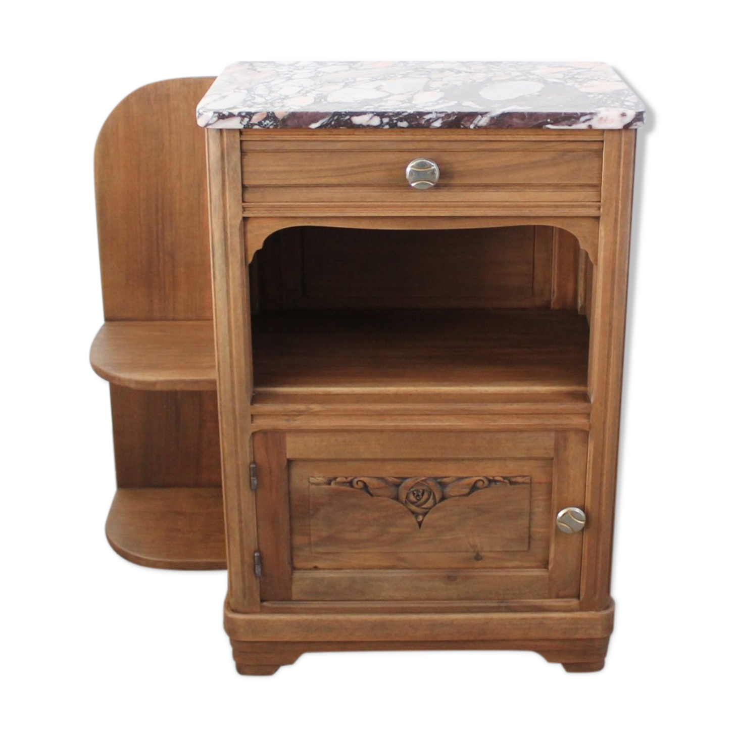 Pink marble bedside table