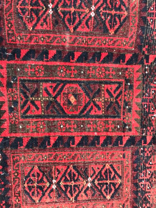 Carpet former Turkmen Belutch done Afghan hand 94 X 184 CM