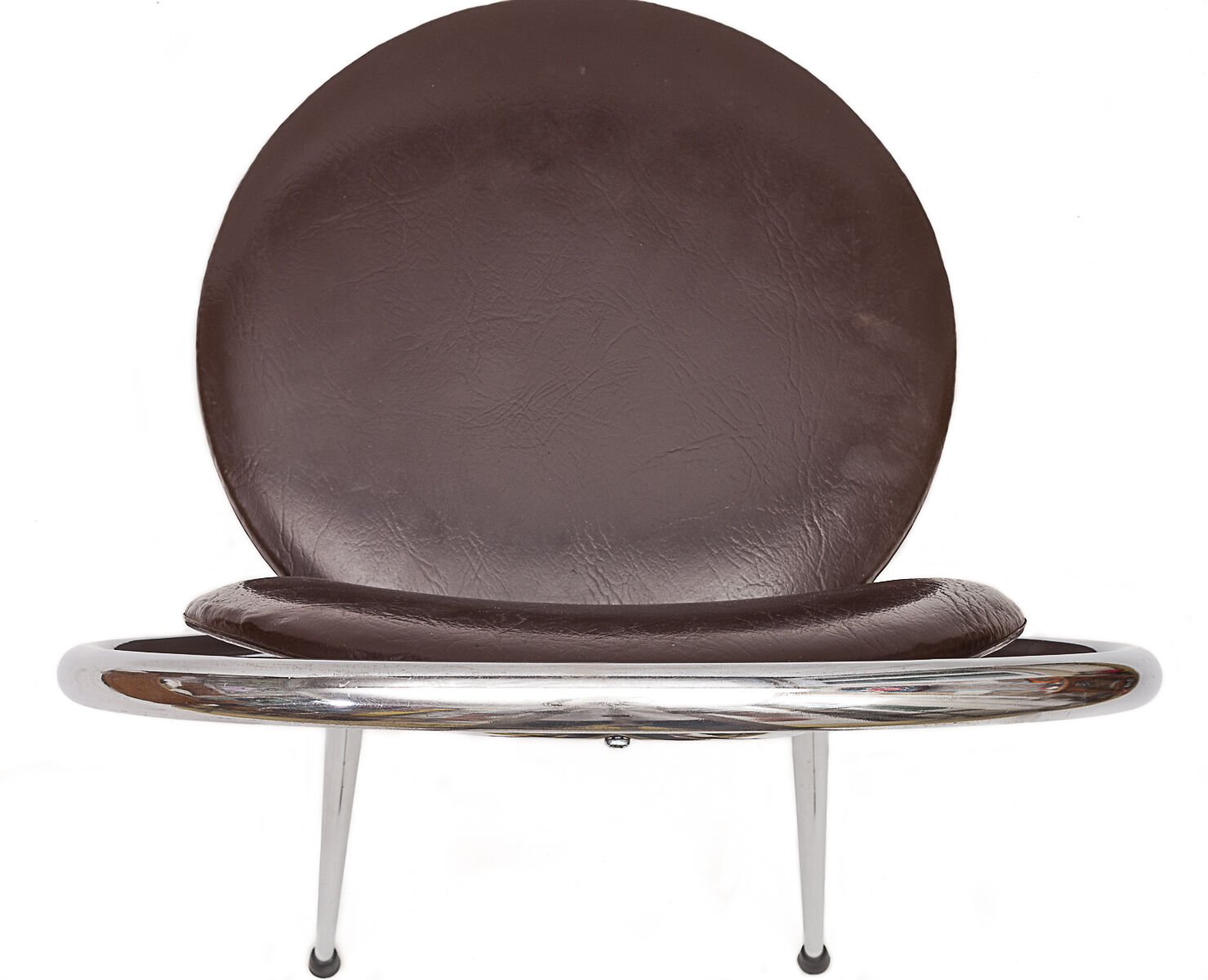 6 chairs Soudexvinyl chocolate, vintage 1970