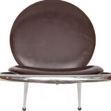 6 chairs Soudexvinyl chocolate, vintage 1970