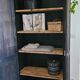 Ancienne Armoire parisienne d’école bois chêne noir