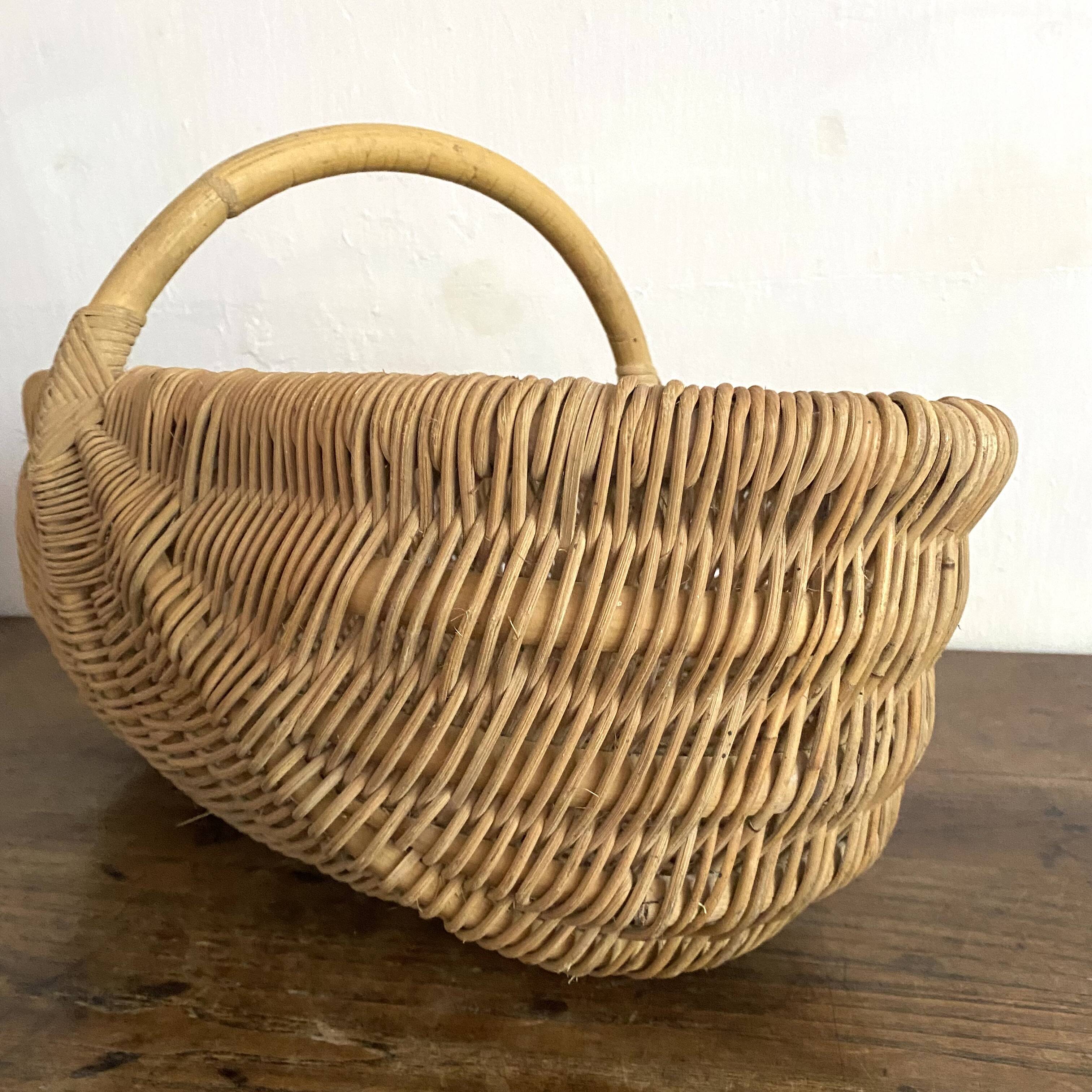 Grand panier ovale clair
