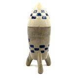 Ceramic rocket, spaceship bottle, France 1940s-1950s