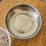 Reims glass flower vase with tin support