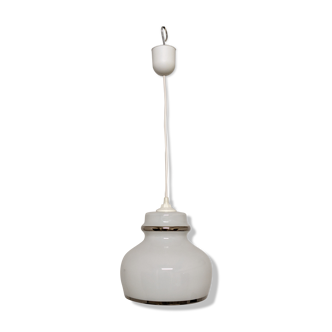 White opaline pendant light from the 60s/70s