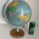Globe vintage 1950 terrestre bois Girard Barrère Forest - 36 cm