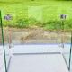Chimney firewall 3 shutters glass brass nickeled 1930-1940s