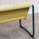 Rare Willy Guhl two-seater bench, original yellow patina, 1960.